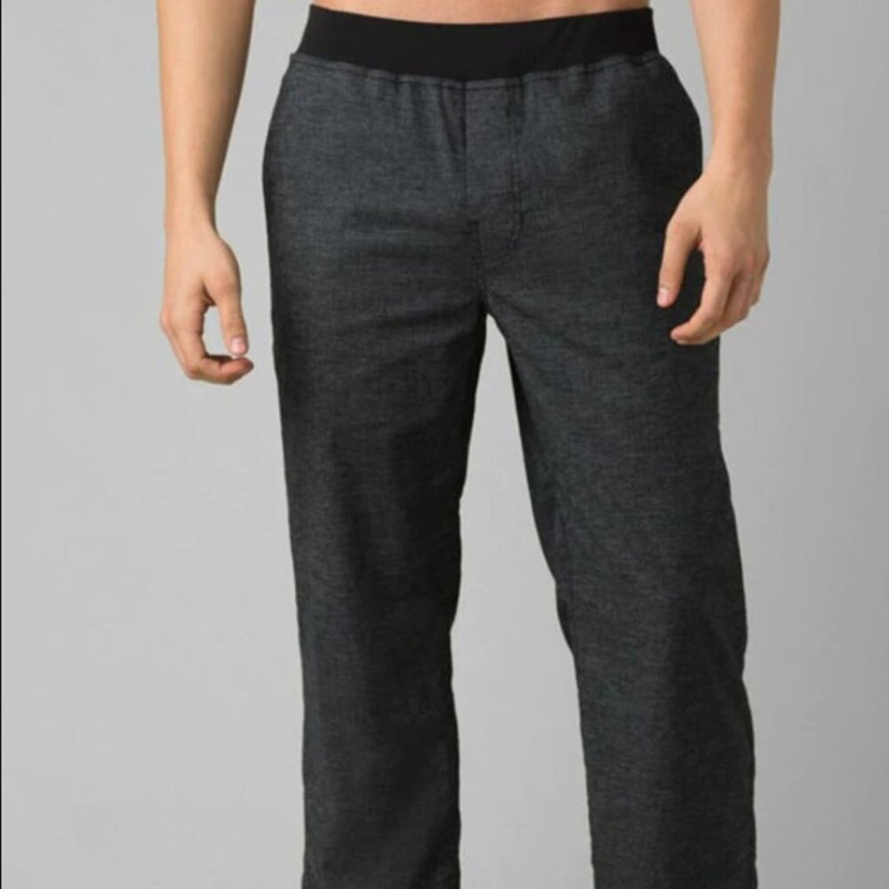 prAna Vaha Pant Men’s - Small 32" Inseam - Black Herringbone NWT